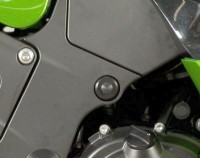 Zátky do rámu R&G Racing pro motocykly KAWASAKI ZZR1400, černé (pár)